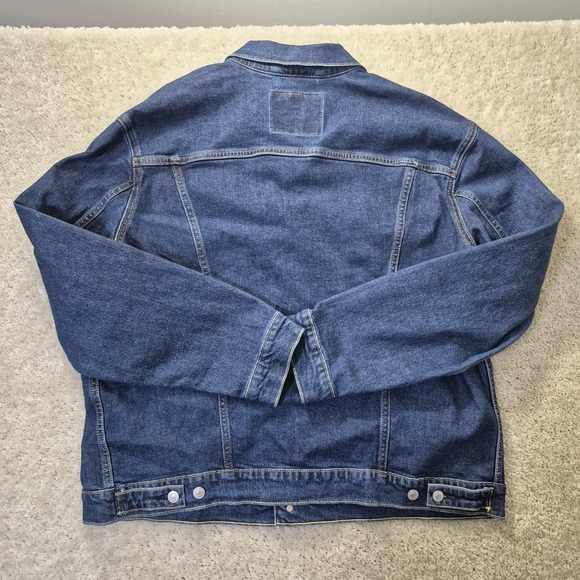 Levis Standard Trucker Jacket Mens XL Blue Denim Pockets Classic Western 90s USA - Picture 9 of 10